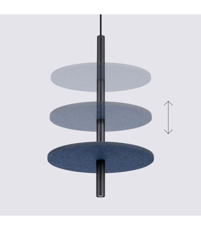 Feltro Slim Pendant Ceiling Light Navy Blue Black 1x G9-5