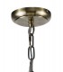 Ceiling Pendant 8 Light Antique Brass, Clear Glass - 12