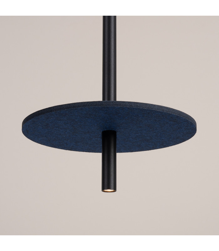 Feltro Slim Pendant Ceiling Light Navy Blue Black 1x G9-6