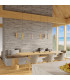 Lino Up & Down Wall Lamp Natural Wood White 2x GU10-12