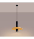 Pelta Slim Pendant Ceiling Light Yellow Black 1x GU10-4