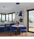 Estria Cluster Pendant Ceiling Light White Ultramarine 3x E14-14