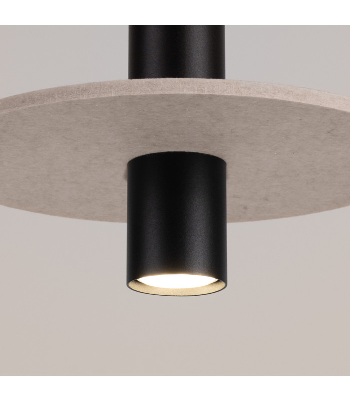 Pelta Slim Pendant Ceiling Light Beige Black 1x GU10-6