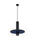 Pelta Slim Pendant Ceiling Light Navy Blue Black 1x GU10-1