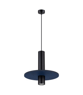 Pelta Slim Pendant Ceiling Light Navy Blue Black 1x GU10-1
