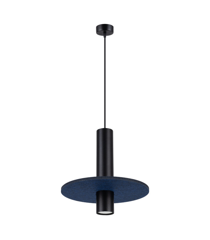 Pelta Slim Pendant Ceiling Light Navy Blue Black 1x GU10-1