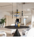 Feltro Slim Pendant Ceiling Light Beige Black 1x G9-14