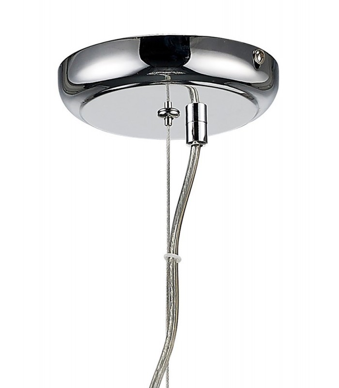 Medium Ceiling Pendant 1 Light Polished Chrome, Clear Glass - 4