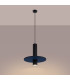 Pelta Slim Pendant Ceiling Light Navy Blue Black 1x GU10-4