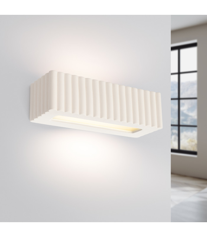 Rigata Up & Down Wall Lamp White 1x E27-3