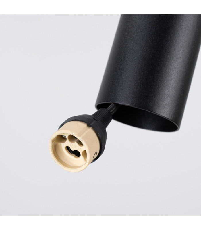 Pelta Slim Pendant Ceiling Light Beige Black 1x GU10-9