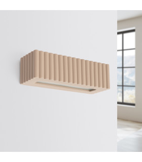 Rigata Up & Down Wall Lamp Taupe 1x E27-2