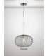 Large Ceiling Pendant 1 Light Polished Chrome, Clear Glass - 2