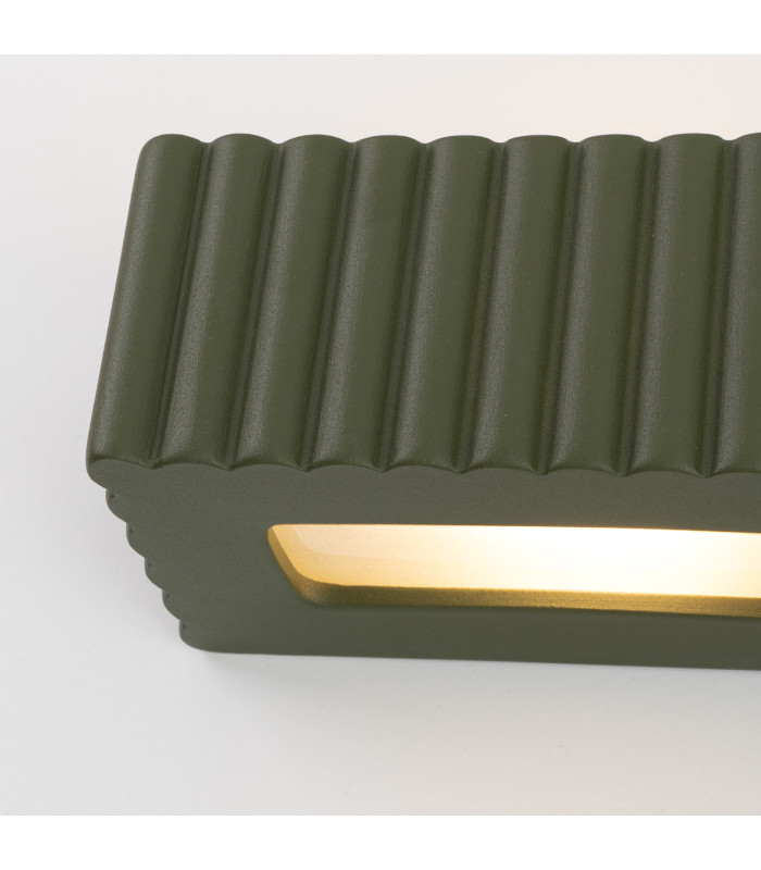 Rigata Up & Down Wall Lamp Olive Green 1x E27-4