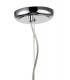 Large Ceiling Pendant 1 Light Polished Chrome, Clear Glass - 4