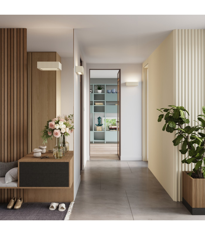 Rigata Up & Down Wall Lamp Beige 1x E27-11