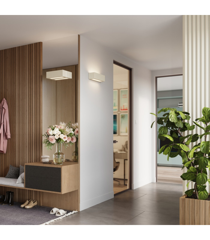 Rigata Up & Down Wall Lamp Beige 1x E27-12