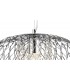 Large Ceiling Pendant 1 Light Polished Chrome, Clear Glass - 6
