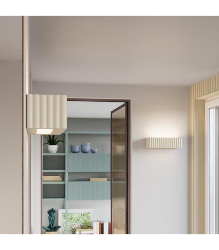 Rigata Up & Down Wall Lamp Beige 1x E27-13