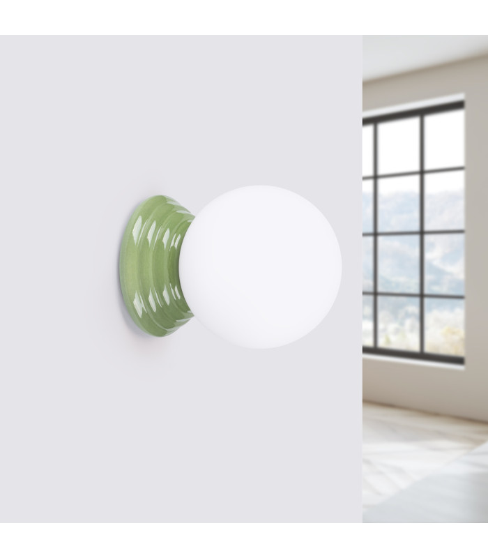 Zori Bathroom Wall Lamp Olive Green 1x G9IP44-3