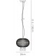 Medium Ceiling Pendant 1 Light Antique Brass, Clear Glass - 3