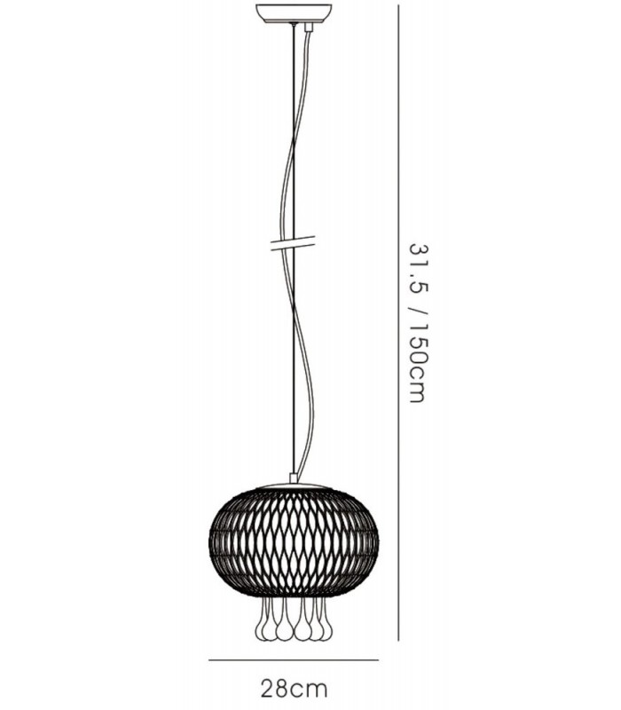 Medium Ceiling Pendant 1 Light Antique Brass, Clear Glass - 3