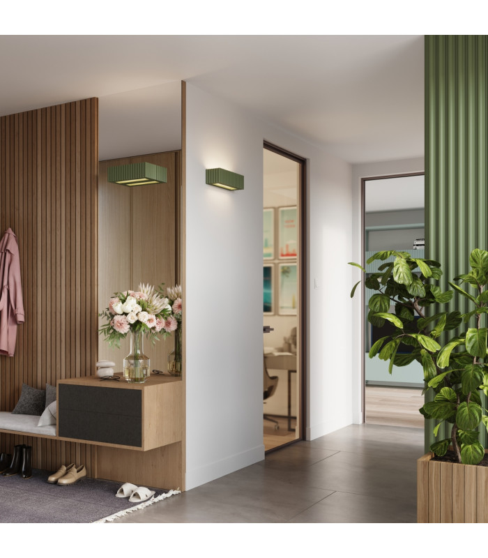 Rigata Up & Down Wall Lamp Olive Green 1x E27-12