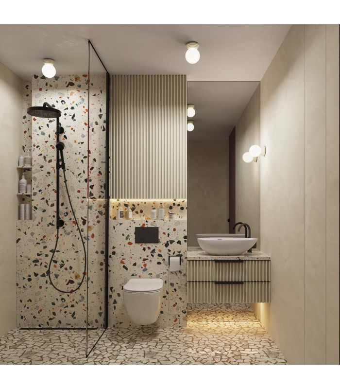 Zori Bathroom Wall Lamp Beige 1x G9IP44-12