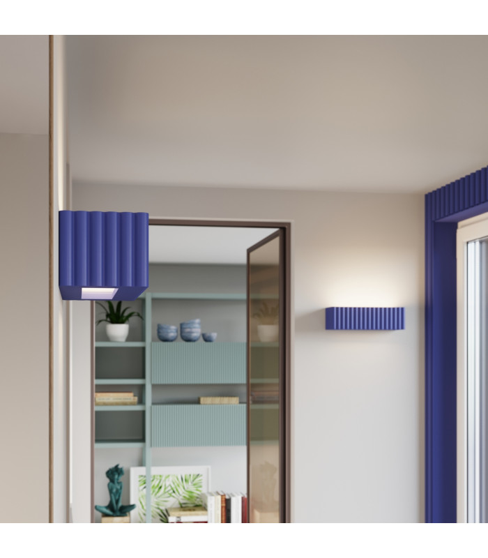 Rigata Up & Down Wall Lamp Ultramarine 1x E27-13