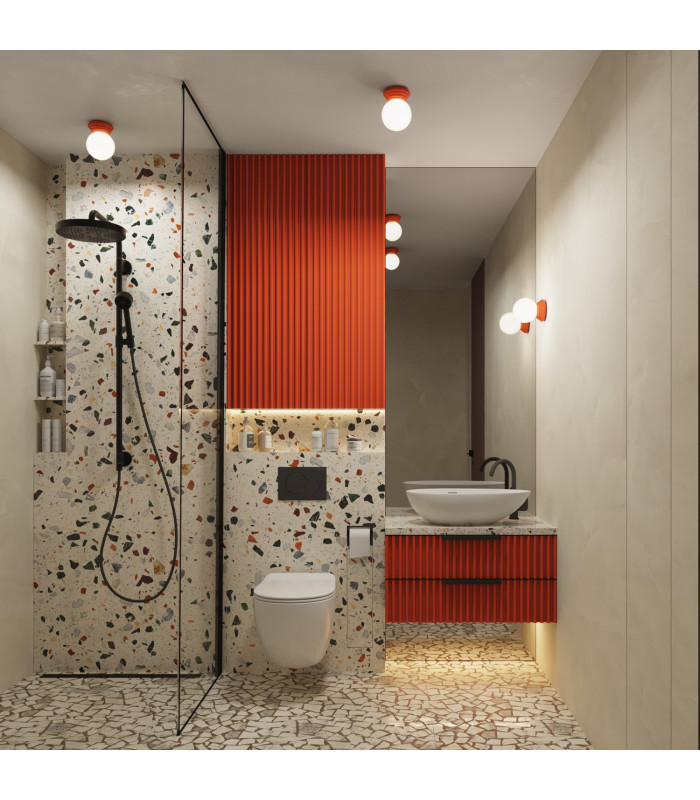 Zori Bathroom Wall Lamp Peach 1x G9IP44-12