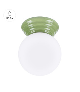 Zori Bathroom Ceiling Light Olive Green 1x G9IP44-1