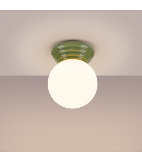 Zori Bathroom Ceiling Light Olive Green 1x G9IP44-2