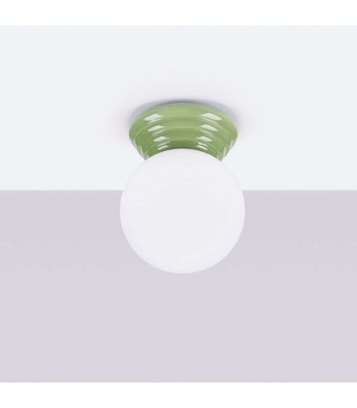 Zori Bathroom Ceiling Light Olive Green 1x G9IP44-3
