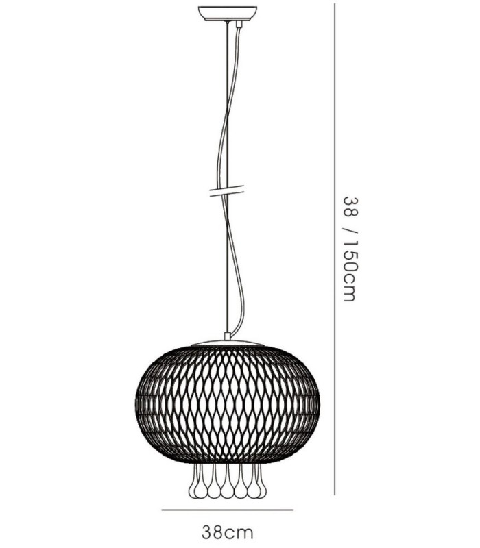 Large Ceiling Pendant 1 Light Antique Brass, Clear Glass - 3