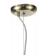 Large Ceiling Pendant 1 Light Antique Brass, Clear Glass - 4