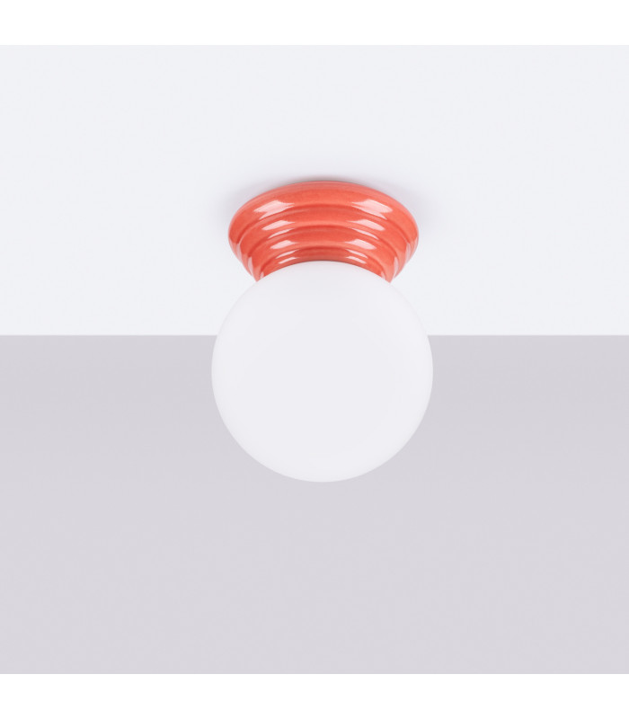 Zori Bathroom Ceiling Light Peach 1x G9IP44-3