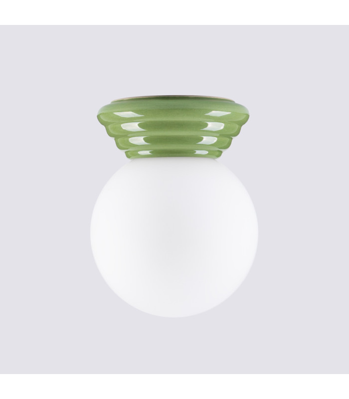 Zori Bathroom Ceiling Light Olive Green 1x G9IP44-7