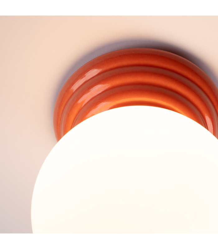 Zori Bathroom Ceiling Light Peach 1x G9IP44-5