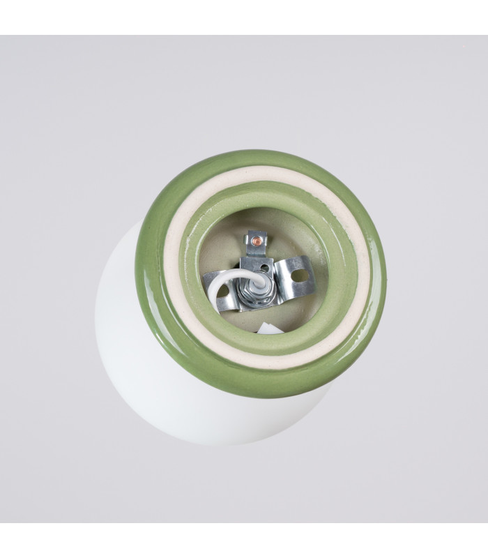 Zori Bathroom Ceiling Light Olive Green 1x G9IP44-8