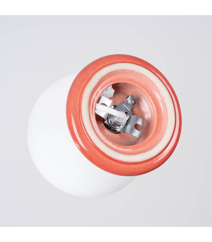 Zori Bathroom Ceiling Light Peach 1x G9IP44-8