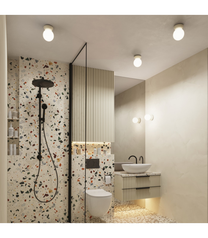 Zori Bathroom Ceiling Light Beige 1x G9IP44-13