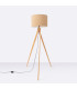 Natt Tripod Floor Lamp Taupe Natural Wood 1x E27-2