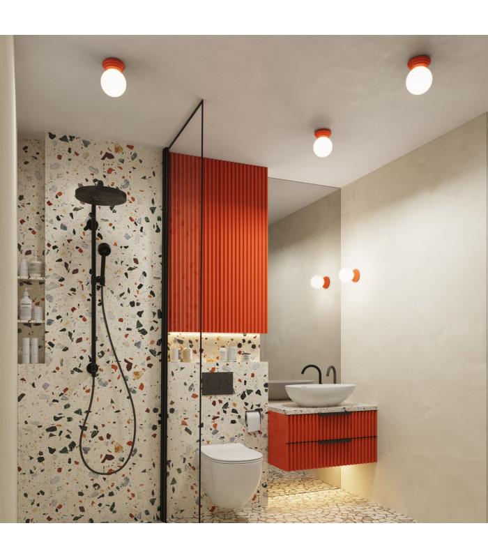 Zori Bathroom Ceiling Light Peach 1x G9IP44-13