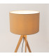 Natt Tripod Floor Lamp Taupe Natural Wood 1x E27-6