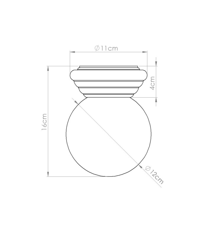 Zori Bathroom Ceiling Light White 1x G9IP44-10