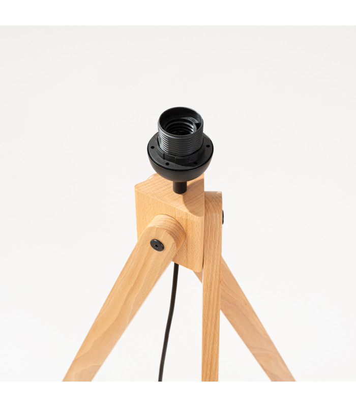Natt Tripod Floor Lamp Taupe Natural Wood 1x E27-9