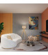 Natt Tripod Floor Lamp Taupe Natural Wood 1x E27-13