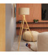Natt Tripod Floor Lamp Taupe Natural Wood 1x E27-15