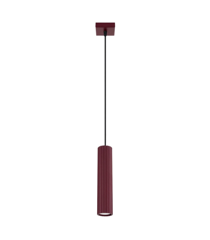 Karbon Slim Pendant Ceiling Light Burgundy 1x GU10-1
