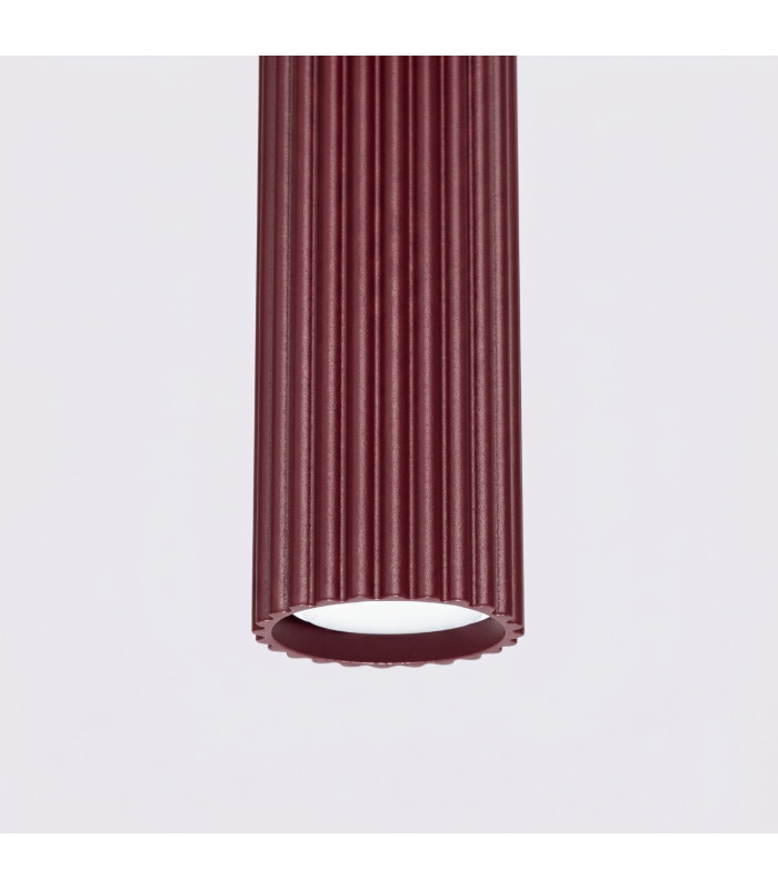 Karbon Slim Pendant Ceiling Light Burgundy 1x GU10-5